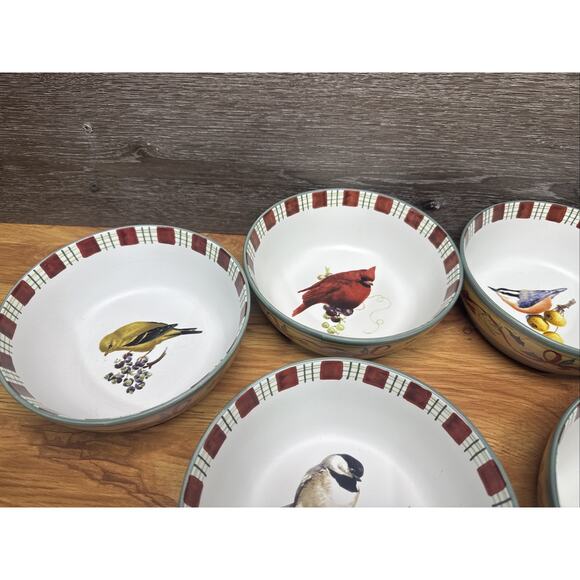 Lenox Winter Greetings Everyday 6-7/8” Cereal Soup Bowls~set Of 7 - Picture 3 of 11